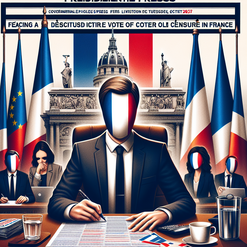 Sébastien Lecornu face à un vote de censure décisif en France